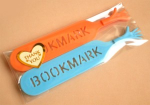 ハッピーハンド ブックマーク　ラッピング　結婚式のプチギフト