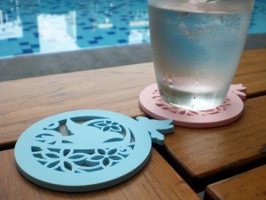 小鳥のラバーコースターはプチギフトに人気です