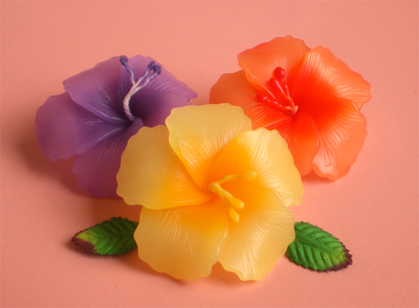 プチギフト フローティングキャンドルハイビスカス